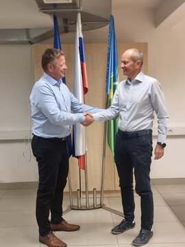 župan Peter Torkar in direktor GGD Vido Jagodic